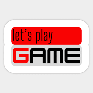 Let's Play Game Sticker